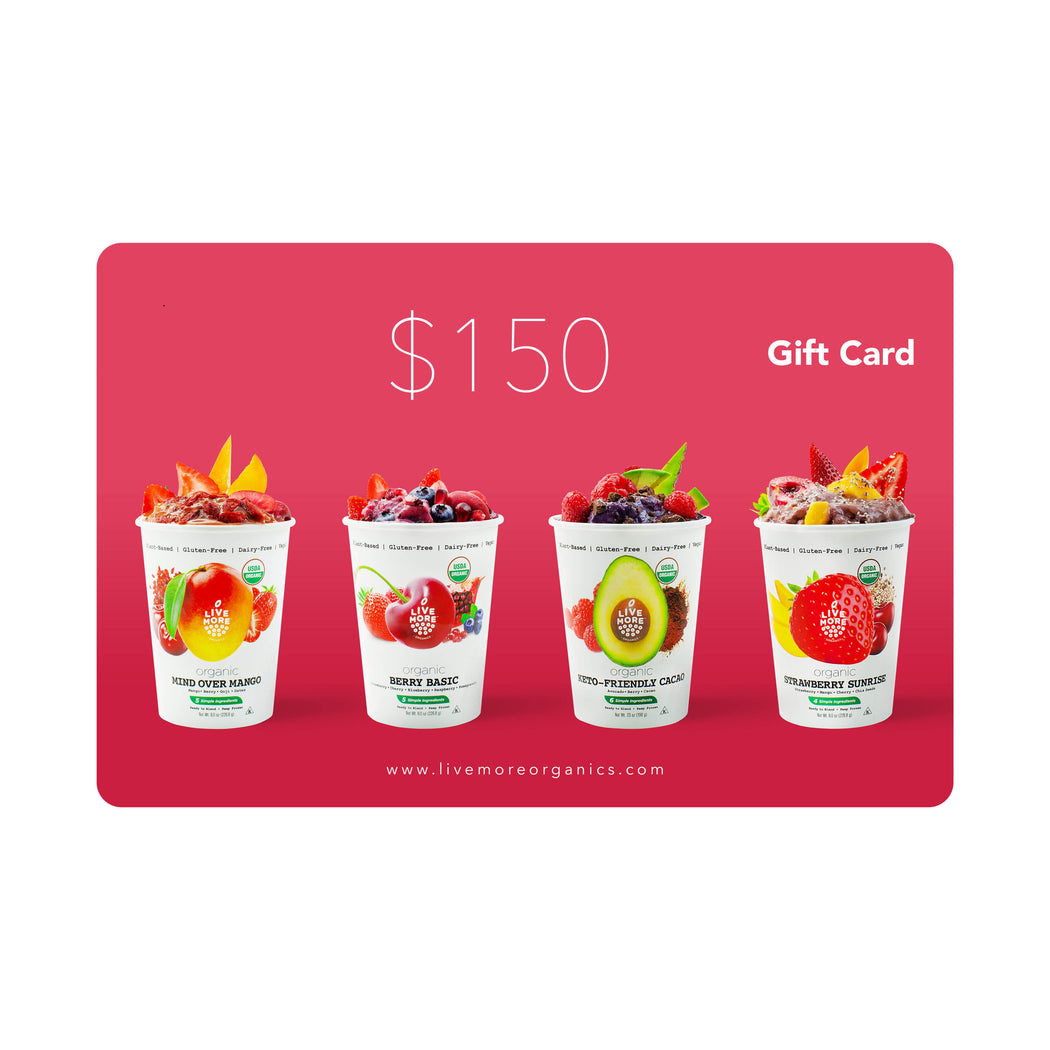 LiveMore Organics Holiday Gift Card